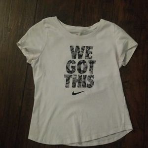 Girls white nike shirt